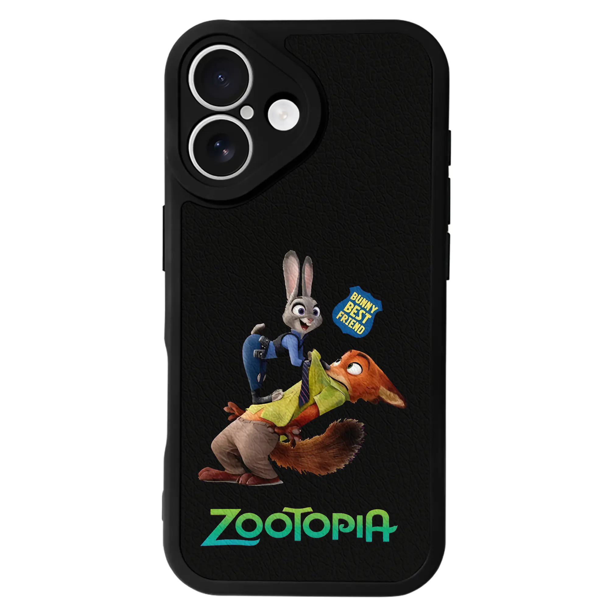 ズートピア グッズ,ジュディ・ホップス - IPhone 16シリーズ対応 ・ シリコンスマホケース ・ レザー調 ・ 高精度フィット ・ 耐衝撃 ・ ワイヤレス充電対応 ・ 精密カット